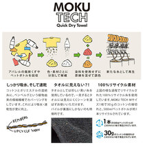 ☆ グレー ☆ MOKU TECH M フェイスタオル 速乾 M 軽量 吸水 コットン 綿 高機能 高品質 コンパクト 持ち運び MOKU TECH モク テック_画像5