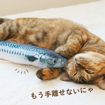 ☆ Iタイプ ☆ 40cm ☆ cwj09 猫おもちゃ 猫 おもちゃ 魚 一人遊び ネコ ねこ ぬいぐるみ 抱き枕 けりぐるみ 蹴りぐるみ リアル お魚 噛む_画像5