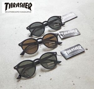 【2024年継続モデル・新品】THRASHER スラッシャー　偏光サングラス　男女兼用　1021-BK-GNP