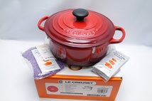 1* LE CREUSET ルクルーゼ ココットロンド 20cm 2.4l フランス 鍋 未使用品 CERISE CHERRY スリーズチェリー_画像5