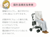 【平日15時まで即日出荷】ハーモニーAL【手押し車 高齢者 押し車 歩行補助 座れる カート 折りたたみ 高齢者用 歩行器 島製作所】_画像7