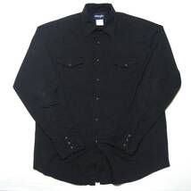 ■送料0 ^ ^ ラングラー/Wrangler 【 黒 ^ ^ ウエスタンシャツ 2L XL 】 アメリカ USA古着 ロック ライブ ステージ衣装 ブラック ■N1_画像2