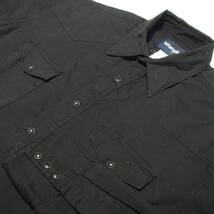 ■送料0 ^ ^ ラングラー/Wrangler 【 黒 ^ ^ ウエスタンシャツ 2L XL 】 アメリカ USA古着 ロック ライブ ステージ衣装 ブラック ■N1_画像1