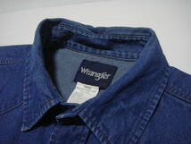 ■USA古着 ^ ^ ラングラー/Wrangler 【 名作 70127MW デニム地 ウエスタンシャツ 5L 】 アメリカ ワークシャツ N1 送料520_画像4