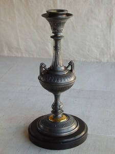 フランスアンティーク キャンドルスタンド 1910年 燭台 蝋燭立て 蚤の市 シャビー デコ インテリア 素敵 古い メタル　