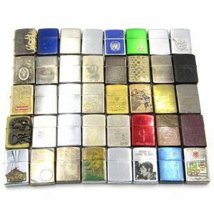 【1円～】ZIPPO ジッポー ジャンク まとめ売り 40点セット Supreme/1937レプリカ/BRASS/レザー 1968-2010年製 50017238