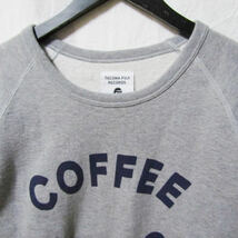 美品 TACOMA FUJI RECORDS タコマフジレコード スウェット COFFEEPOWER RAGLANSLEEVE SWEATSHIRT designedby Yunosuke グレー L 27104898_画像3