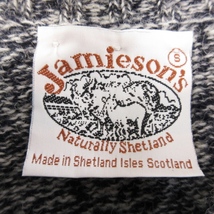 未使用 Jamieson's ジャミーソンズ シェトランドウールクルーネックニット MK838C ウール イギリス製 グレー S タグ付き 71008550_画像4