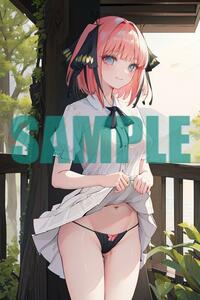 【五等分の花嫁　中野二乃】Ｔ056　オリジナル　同人　アニメ　ポスター　A4サイズ　高品質　anime 美少女