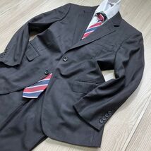 エルメネジルド ゼニア 最高級 Ermenegildo Zegna セットアップ DURBAN ダーバン スーツ ブラック 黒 メンズ AB4(M相当) 総裏 メンズ_画像5