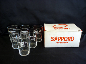  Sapporo beer beer glass bi Agras 6 type glass 6 piece set SAPPORO sake cup and bottle S*PPORO glass made glass 