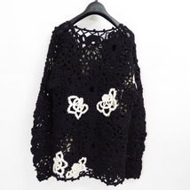 1990 YOHJI YAMAMOTO FLORAL CROCHET KNIT SWEATER VINTAGE ヨウジヤマモト フローラル クロシェ ニットビンテージ かぎ編み_画像2