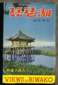 ♪絵葉書23757┃琵琶湖8枚揃袋付┃近江舞子 浮御堂 瀬田の唐橋 滋賀県 カラー┃