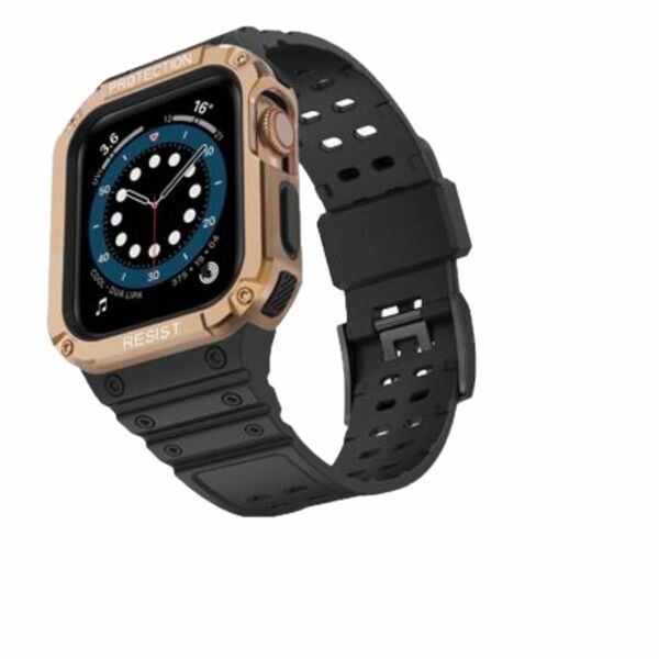 Apple Watch カバーバンド ブラックxローズゴールドサイズ:38/40/41mm