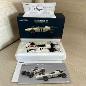 【A0209】未使用中古品『エブロ 1/20 1965 ホンダ RA272 #11 F1 メキシコGP 優勝 リッチー ギンサー Mexico Grand Prix 』 モデルミニカー