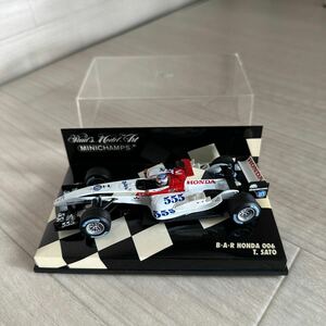 【A0235-7】『1/43 ミニチャンプス BAR 006 ホンダ 佐藤琢磨 タバコ仕様 555 中国GP』 モデルミニカー レーシングカー（同梱可）