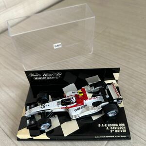 【A0236-2】『1/43 ミニチャンプス BAR ホンダ 006 デビッドソン 3rd ドライバー 2004 ♯35』 モデルミニカー レーシングカー