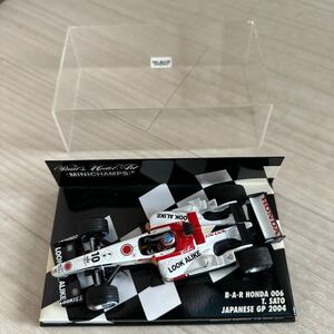 【A0236-11】『1/43 ミニチャンプス BAR HONDA 006 T.SATO JAPANESE GP 2004 #10』 モデルミニカー レーシングカー