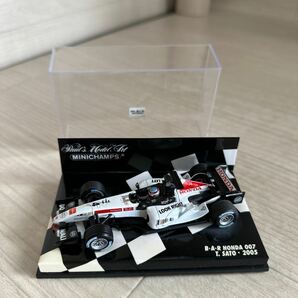 【A0237-4】『ミニチャンプス 1/43 BAR HONDA 007 T.SATO 2005 ♯4』 モデルミニカー レーシングカーの画像1