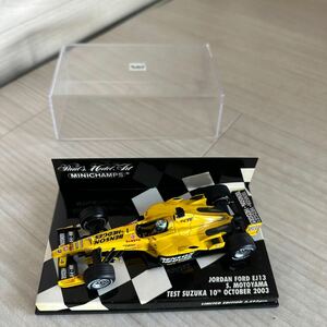 【A0237-10】『1/43 ミニチャンプス JORDAN FORD EJ13 S.MOTOYAMA TEST SUZUKA 10th OCTOBER 2003』 モデルミニカー レーシングカー