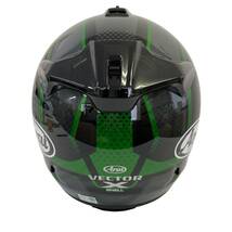 【未使用品】 Arai VECTOR-X カワサキテイクオフ 　黒系　ブラック系　緑系　Mサイズ　6265-120_画像5