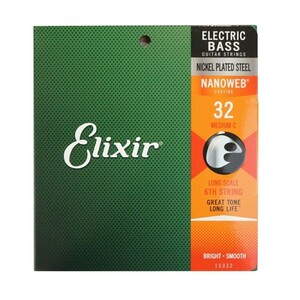 エリクサー ELIXIR 15332 Custom String Shop NANOWEB Medium .032 エレキベース用 バラ弦