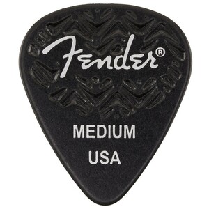 ギターピック 6枚 セット フェンダー ミディアム 351 Shape Wavelength Celluloid Picks Black Fender