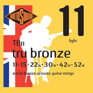 ロトサウンド ギター弦 1セット TB11 TRU BRONZE ACOUSTIC LIGHT 11-52 アコースティックギター弦 ROTOSOUND