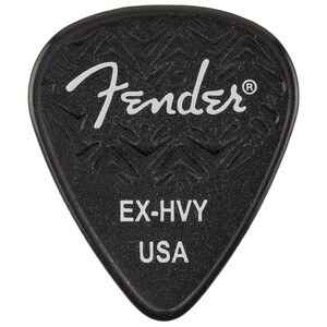 ギターピック 6枚 セット フェンダー エクストラヘビー 351 Shape Wavelength Celluloid Picks Black Fender