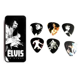 ギターピック 6枚 セット ジムダンロップ EPPT07 ELVIS COLLECTIBLE PICK TINS ピックケース付き JIM DUNLOP ジムダン