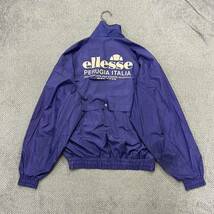 100円スタート♪ （18）ellesse エレッセ　ウィンドブレーカー　サイズL　シャカシャカ　トラックジャケット　裏地あり　パープル　紫_画像2