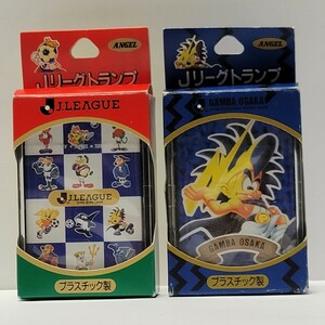 《当時物》90年代 Jリーグ トランプ(未開封) 2個セット エンゼルトランプ ANGEL プラスチック製 サッカー / ガンバ大阪