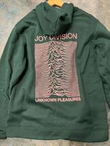 新品2XL/送料無料/JOY DIVISION ジョイディヴィジョンUNKNOWN PLEASURE/スウェットプルオーバー/フーディ/グリーン×ピンク/ビックプリント_画像1