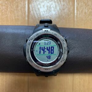 CASIO PROTREK プロトレック PRW-3100 【電波ソーラー 中古品タフソーラー登山トレッキング腕時計カシオクライミング機関良好】