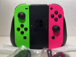 【送料無料】ジョイコン/Joy-Con★★(L) ネオングリーン/ (R) ネオンピンク＆グリップ★ニンテンドー スイッチ