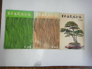てL-３５　日本盆栽協会誌　’７５．６／’７５．１０／’７７．４　３冊