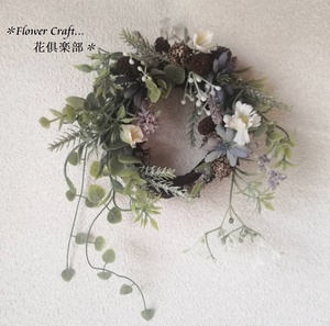 ◆直径10cmのミニリース【小花】◆アーティフィシャルフラワー リース 壁掛け 造花 ギフト
