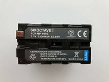 Y073★【新品】SIXOCTAVE NP-F970 NP-F960 NP-F950 大容量7300mah 互換バッテリー＆互換充電器 2セット ★ PSEマーク付き_画像4