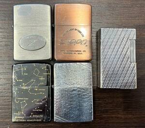 #10772A S.T.Dupont デュポン ZIPPO ジッポ ライター 喫煙具 ガス オイル 5点おまとめ