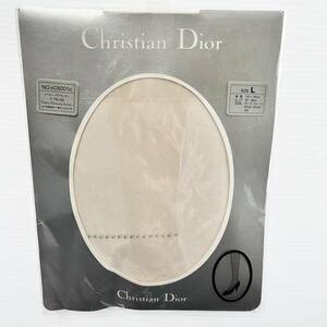 Christian Dior　クリスチャンディオール　アンクルラインストーン付き　パンティストッキング　Lサイズ ローズクレール