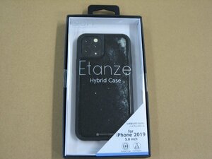 IO DATA(アイオーデータ) DEFF iPhone 11 Pro 5.8インチ用 HYBRID CASE Etanze 化学強化ガラス＆TPU複合素材ケース 星空ブラック BKS-IPE19