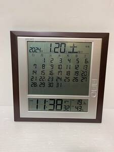 SEIKO 電波時計 置き時計 SQ421B 動作確認済み 置き時計