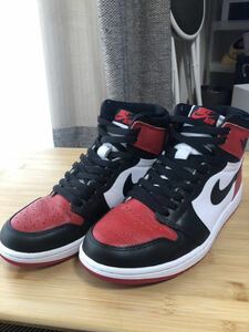 エアジョーダン1 ハイ OG ヘリテージ　カスタムペイント　ブレッドトゥ　Bred Toe　