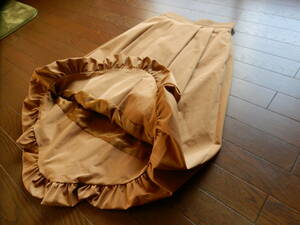 【ELIN/エリン】大人可愛いタックバルーンスカート　キャメル　38　　日本製