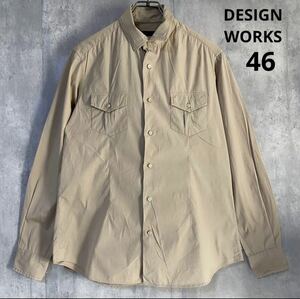 デザインワークス　DESIGNWORKS 長袖シャツ　サイズ46 綿97%