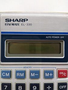 【昭和レトロ◎美品】電卓 シャープ SHARP ELSI MATE EL-330　計算機 専用ケースカバー付き　ジャンク