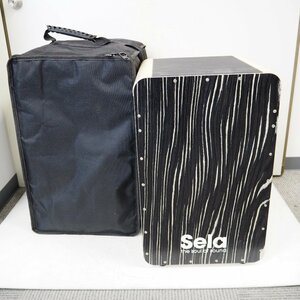 Th526981 Sela セラ 打楽器 カホン CaSela ベージュ系×ブラック 美品・中古