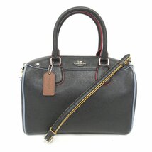 Ot957832 コーチ　COACH　2WAYバッグ　ミニボストンバッグ　ショルダーバッグ　ブラック　F22237　中古_画像1