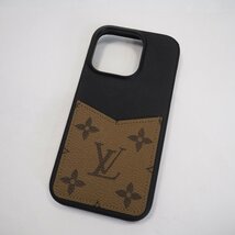 Th952171 ルイ・ヴィトン アイフォンケース モノグラムリバース IPHONE バンパー 14 PRO M81999 LOUIS VUITTON 良好・中古_画像1