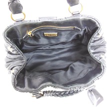 NA32532 ミュウミュウ 2WAY ハンドバッグ マテラッセ レザー ブラック ゴールド金具 レディース MIUMIU 中古_画像7